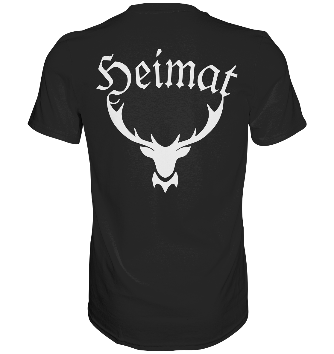 Heimat Hirschgeweih | T-Shirt Rückendruck