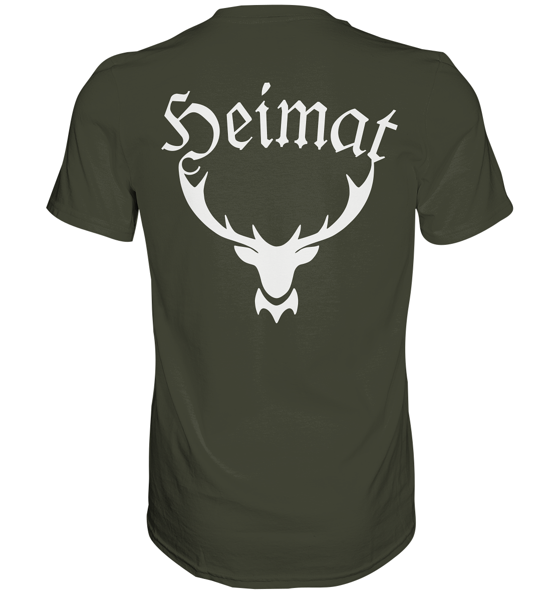 Heimat Hirschgeweih | T-Shirt Rückendruck
