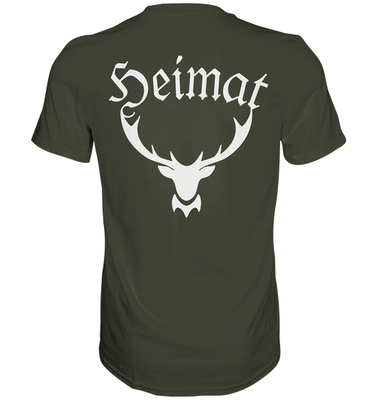 Heimat Hirschgeweih | T-Shirt Rückendruck