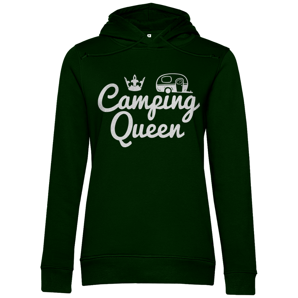 Damen Premium Bio Hoodie Camping Queen Wohnwagen