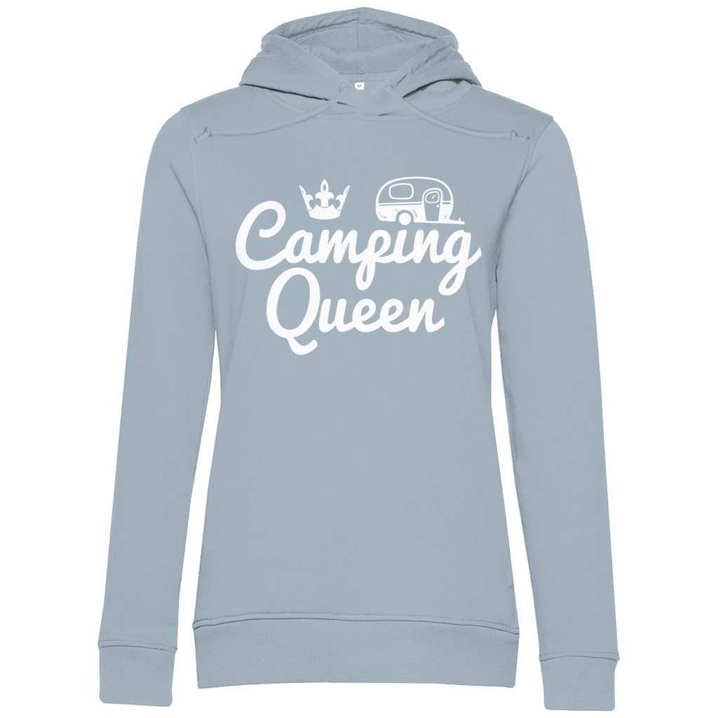 Damen Premium Bio Hoodie Camping Queen Wohnwagen