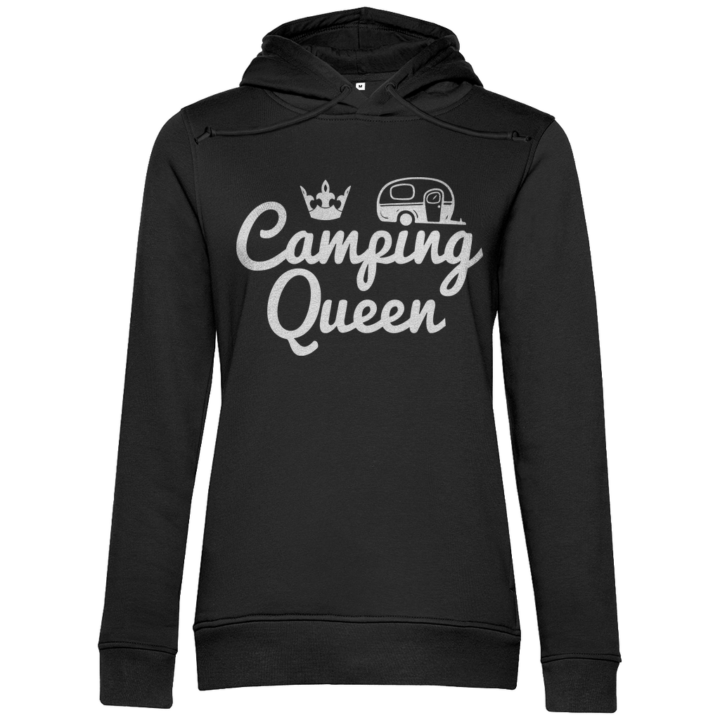 Damen Premium Bio Hoodie Camping Queen Wohnwagen