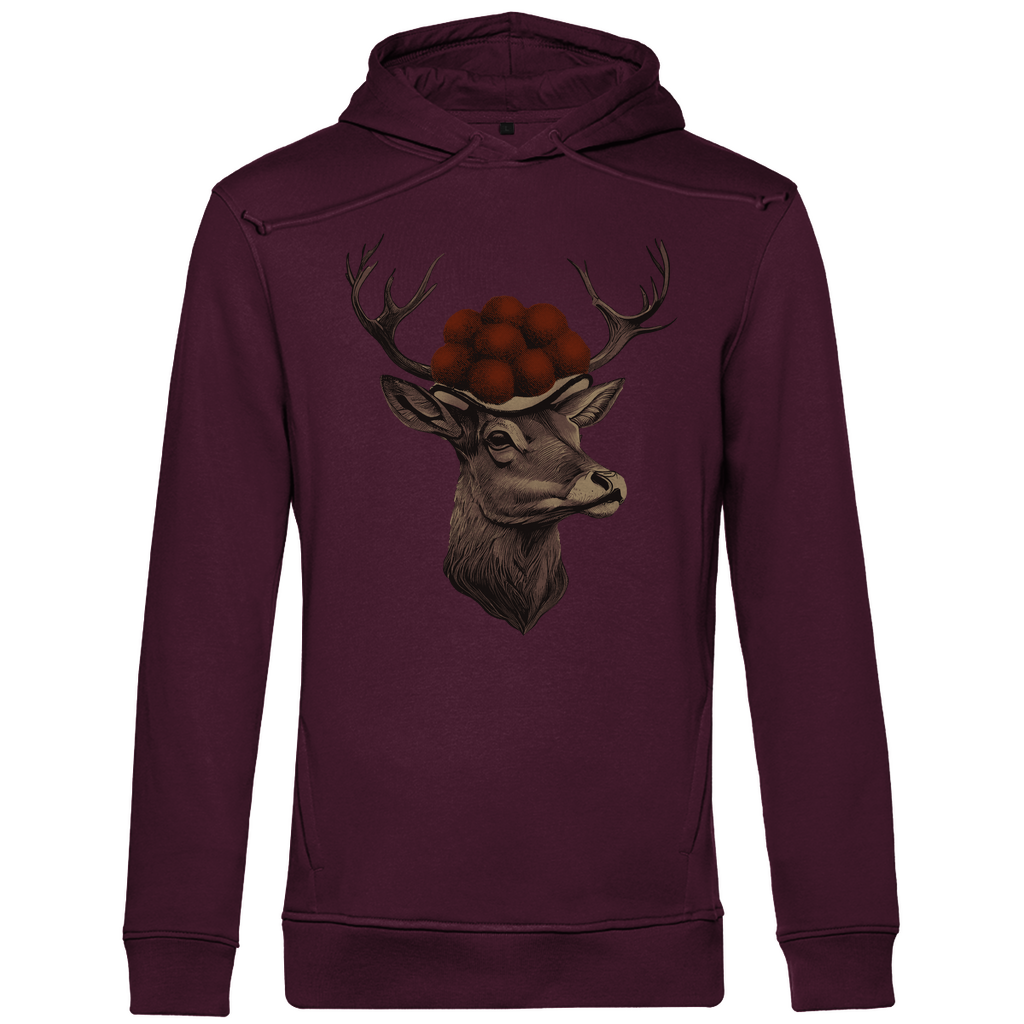 Hirsch mit Bollenhut | Organic Hoodie