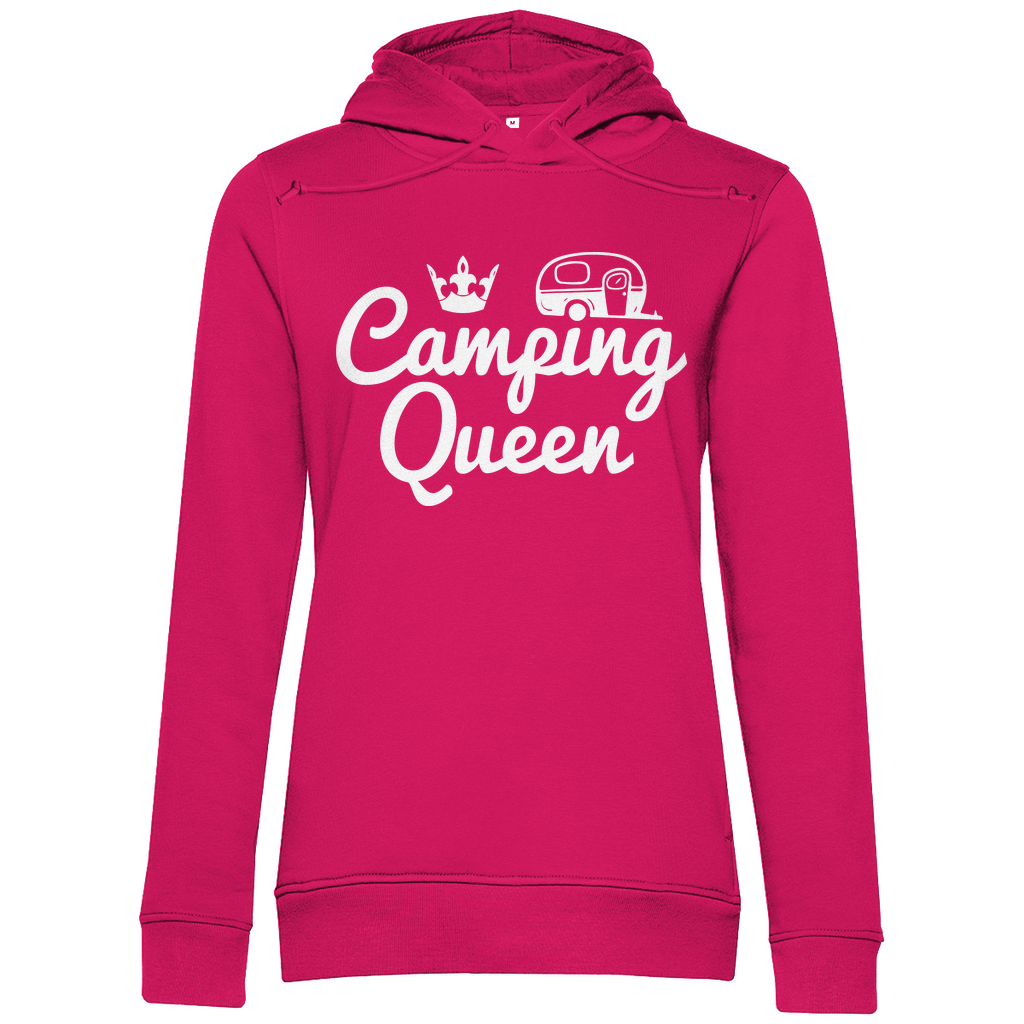 Damen Premium Bio Hoodie Camping Queen Wohnwagen