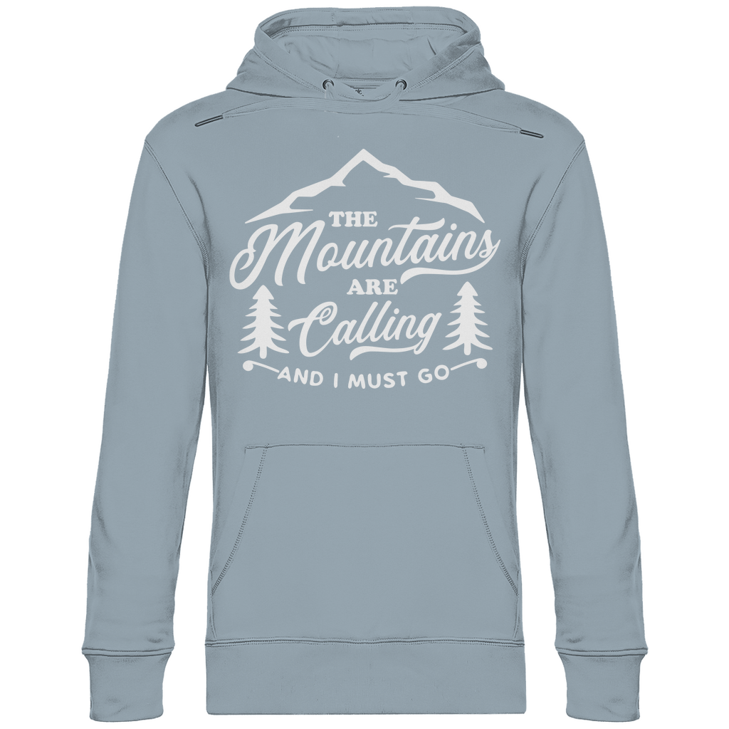 Herren Premium Bio Hoodie The Mountains Are Calling