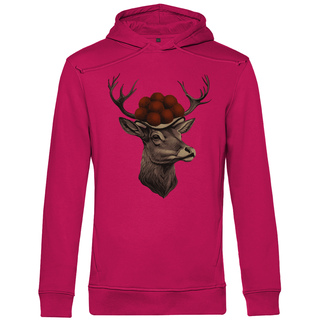 Hirsch mit Bollenhut | Organic Hoodie