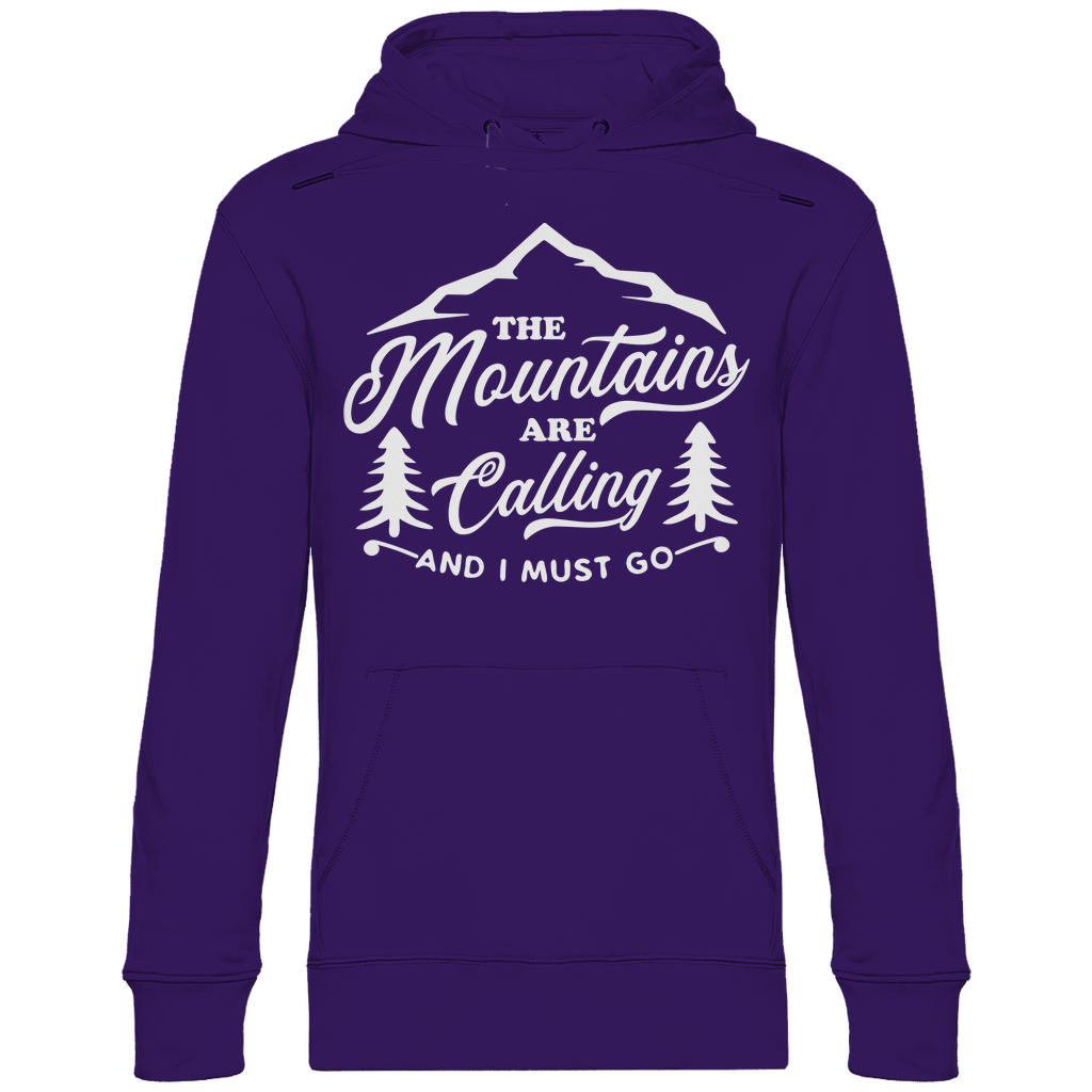 Herren Premium Bio Hoodie The Mountains Are Calling