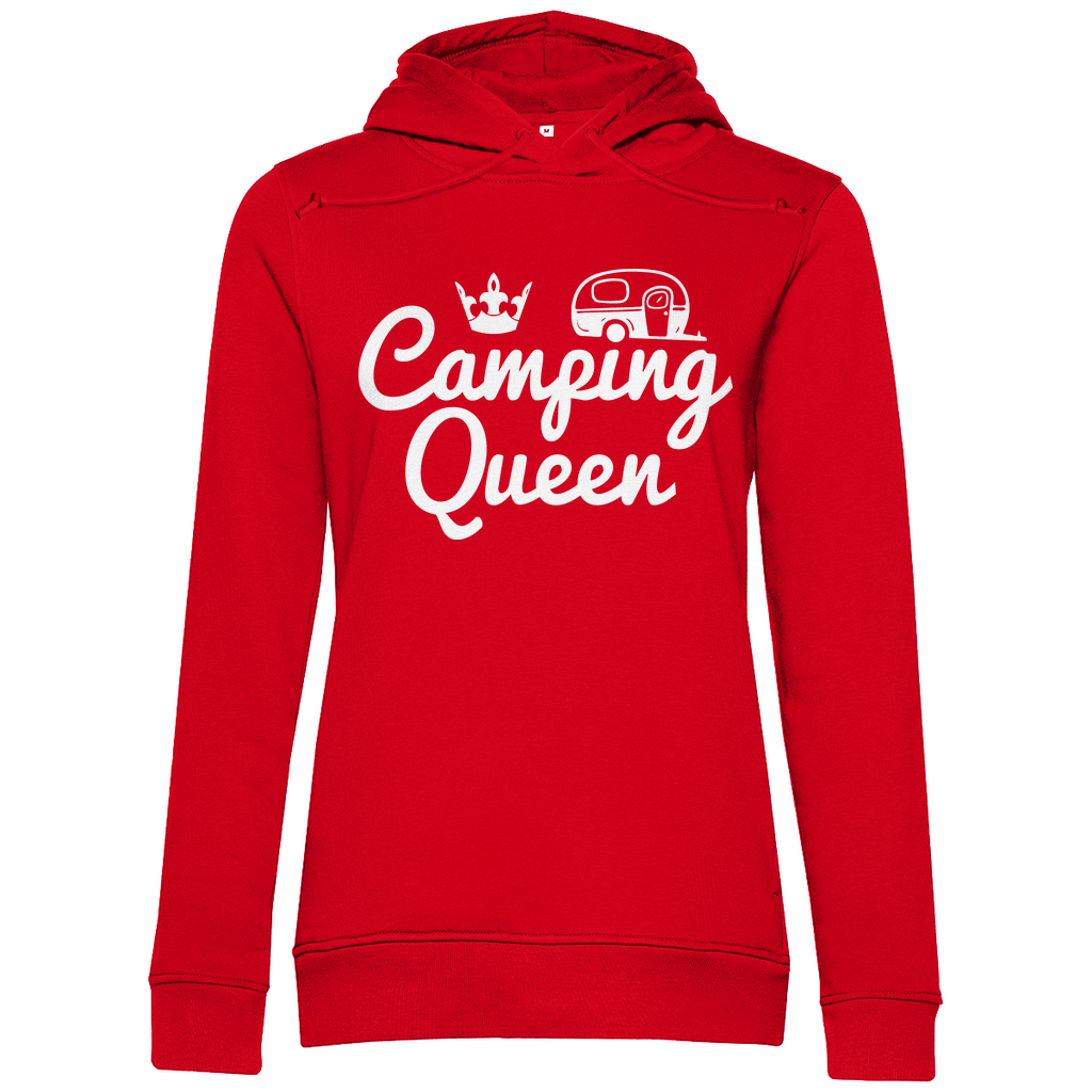 Damen Premium Bio Hoodie Camping Queen Wohnwagen