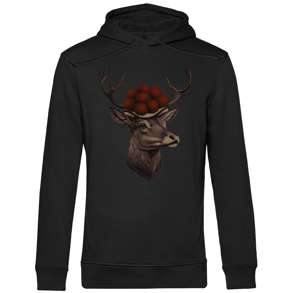 Hirsch mit Bollenhut | Organic Hoodie