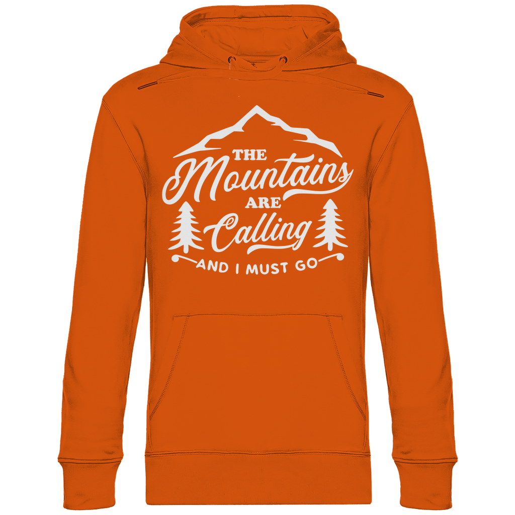 Herren Premium Bio Hoodie The Mountains Are Calling