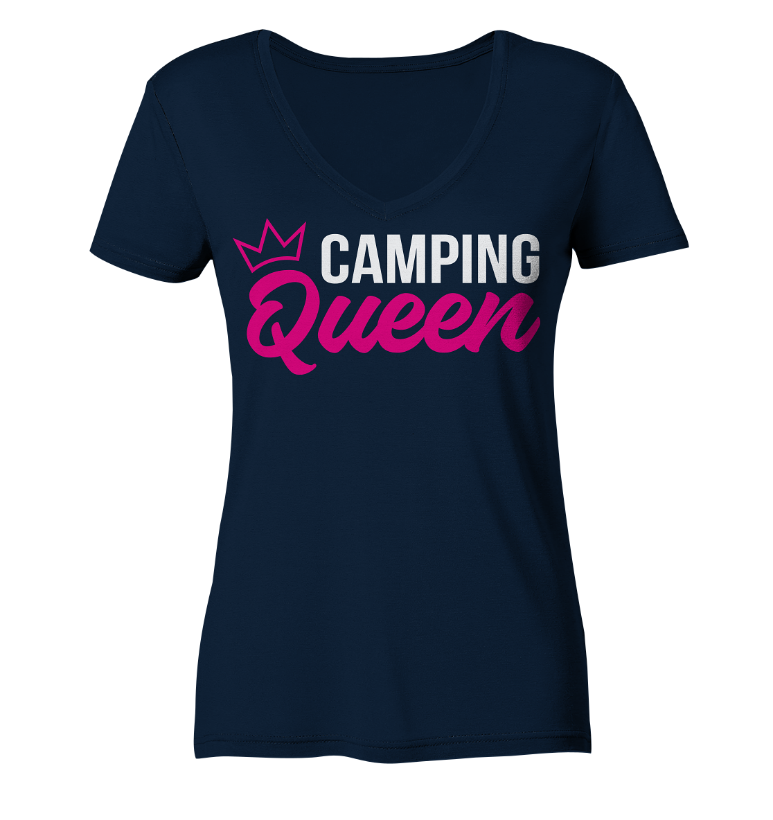 Camping Queen - Ladies V-Neck Shirt