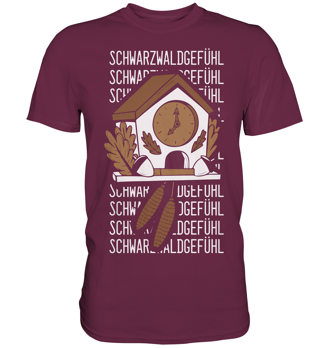 Schwarzwaldgefühl Kuckucksuhr | Unisex Premium T-Shirt