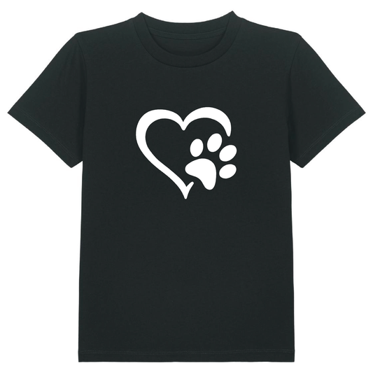 Herz Pfote | Kinder T-Shirt Gr. 98/104 (3-4)