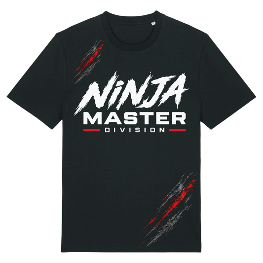 Ninja Master Division by Marco Faußer | Bio Premium T-Shirt | Front- & Rückendruck