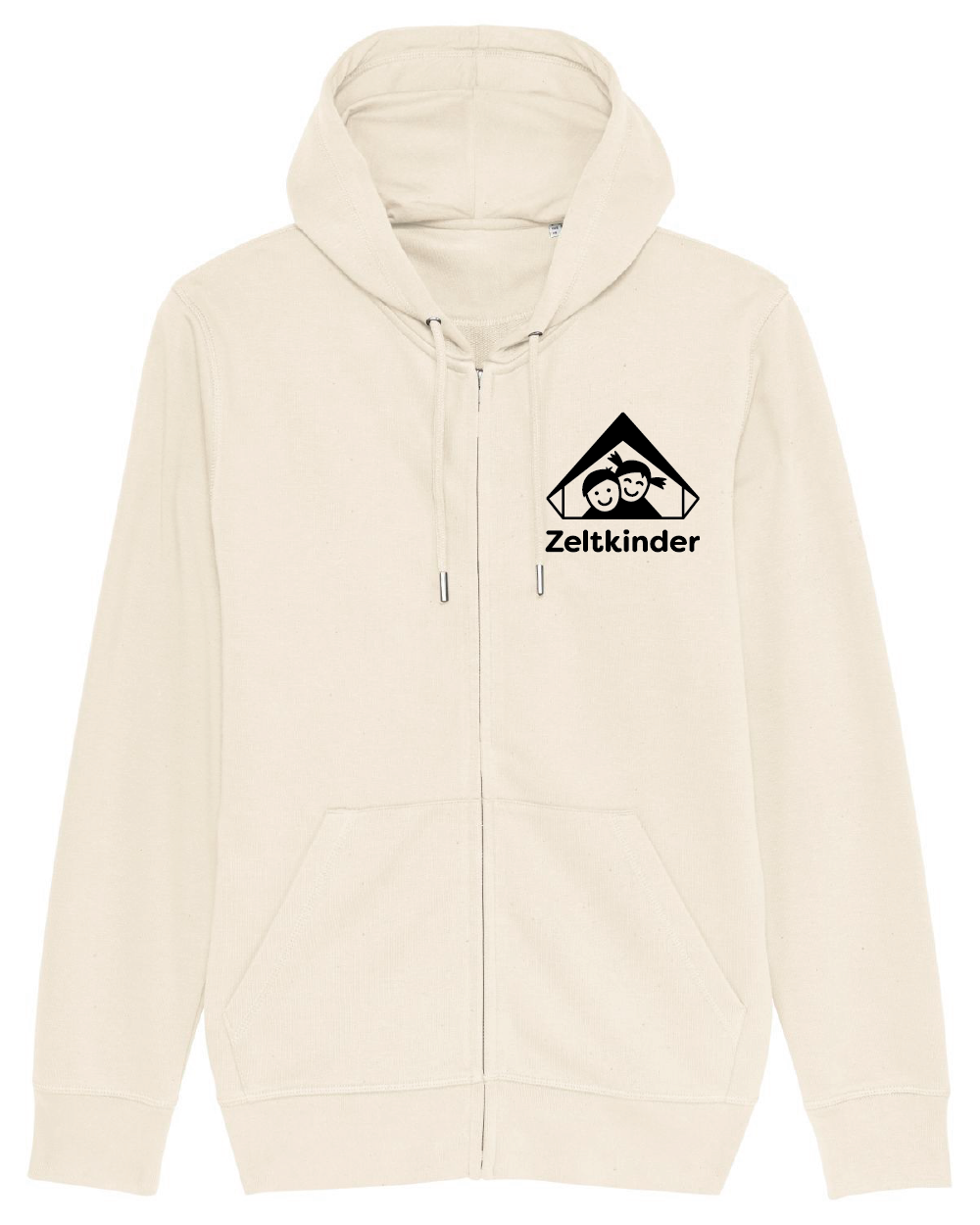 Zeltkinder | Bio Zip-Hoodie | Frontdruck