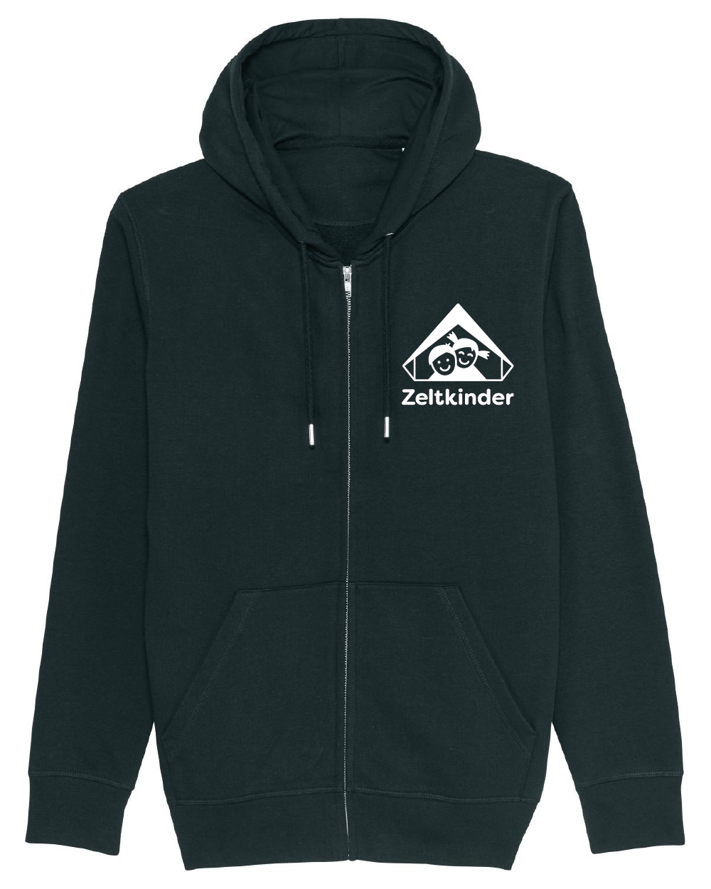 Zeltkinder | Bio Zip-Hoodie | Frontdruck