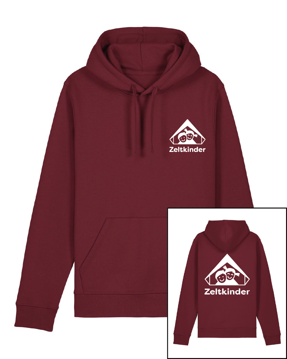 Zeltkinder | Bio Hoodie | Front- und Rückendruck