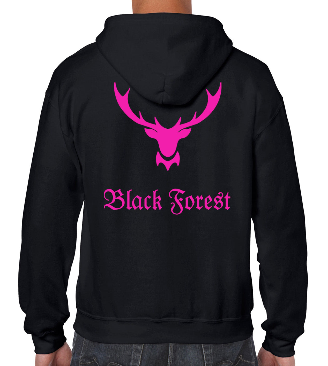 Black Forest Hirschgeweih | Zip-Hoodie Rückendruck