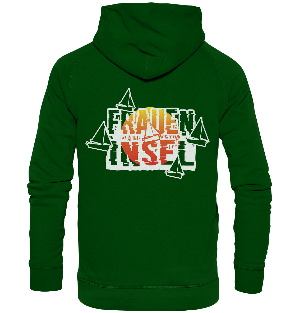Fraueninsel Chiemsee | Organic Hoodie Front- & Rückendruck