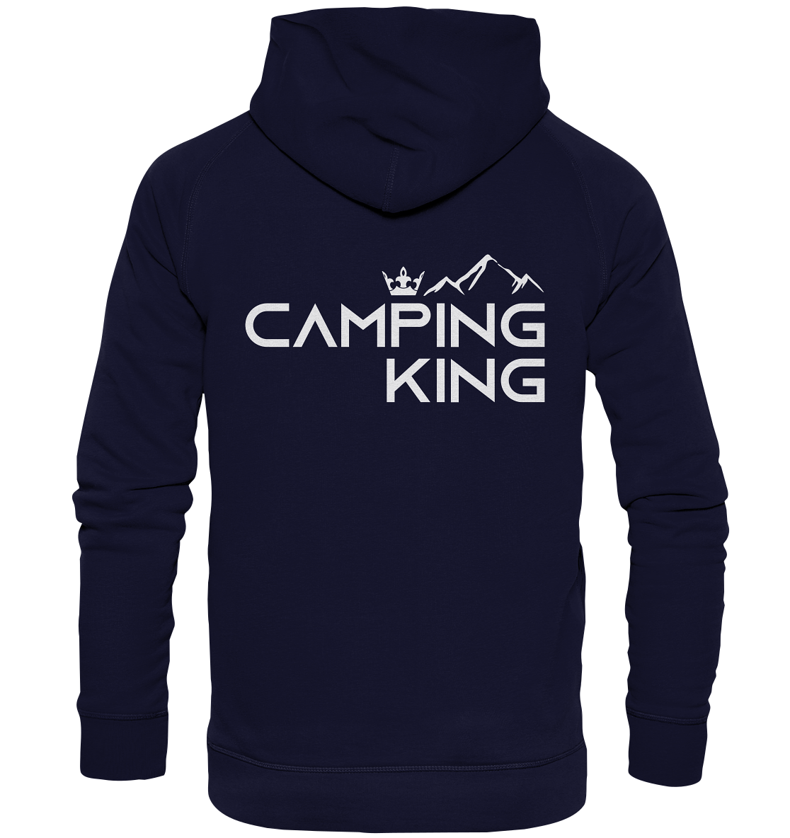 Camping King | Organic Hoodie Rückendruck