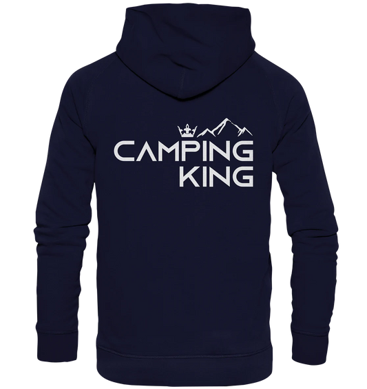 Camping King | Premium Hoodie Rückendruck Gr. S