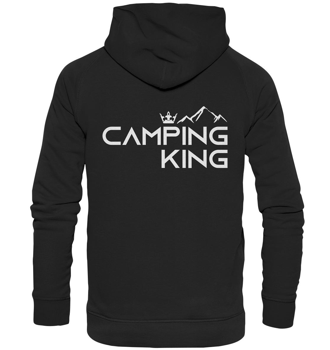 Camping King | Organic Hoodie Rückendruck