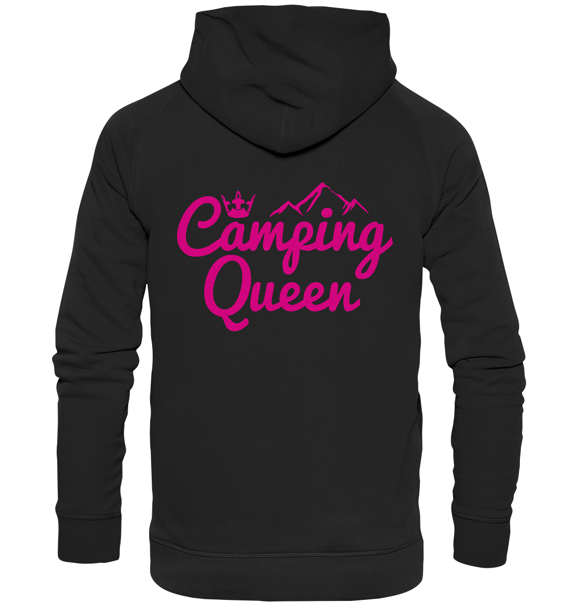 Camping Queen | Organic Hoodie Rückendruck