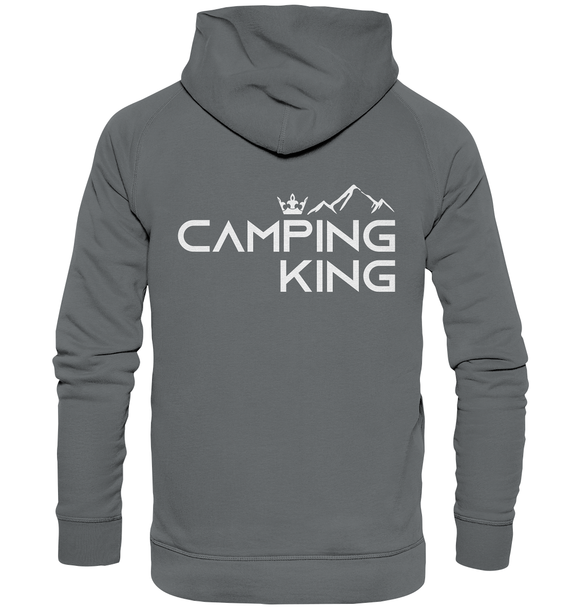 Camping King | Organic Hoodie Rückendruck