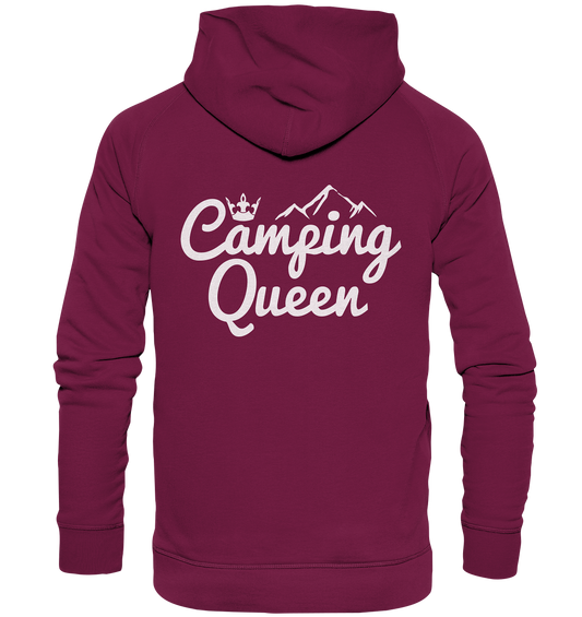 Camping Queen | Bio Hoodie Rückendruck Gr. 3XL