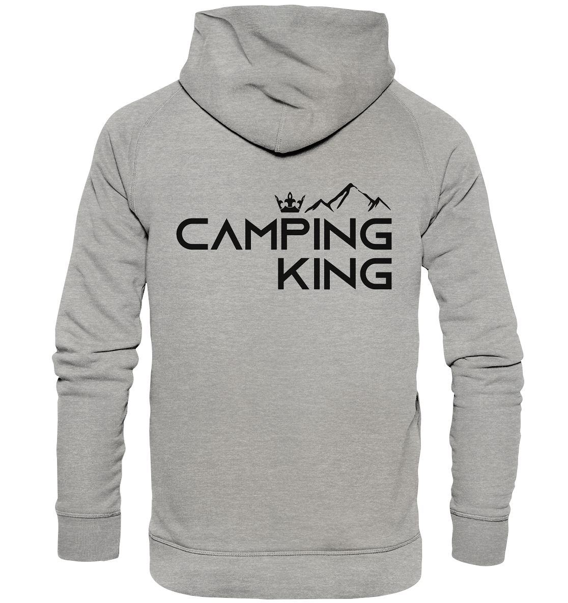 Camping King | Organic Hoodie Rückendruck