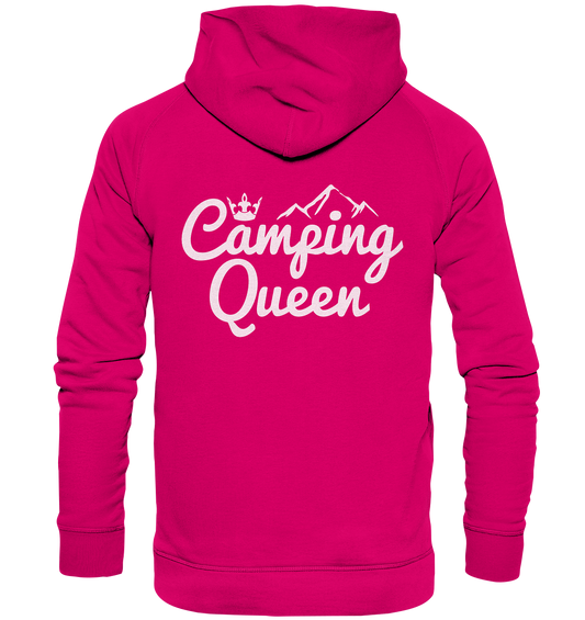 Camping Queen | Organic Hoodie Rückendruck