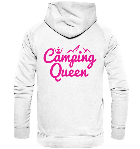 Camping Queen | Bio Hoodie Rückendruck Gr. L