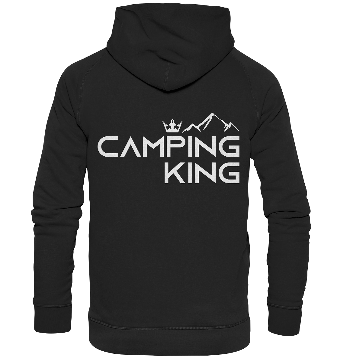 Camping King | Organic Kinder Hoodie Rückendruck