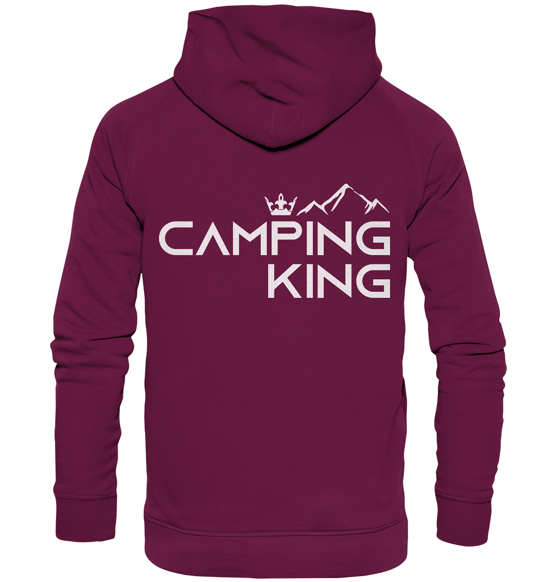 Camping King | Organic Kinder Hoodie Rückendruck