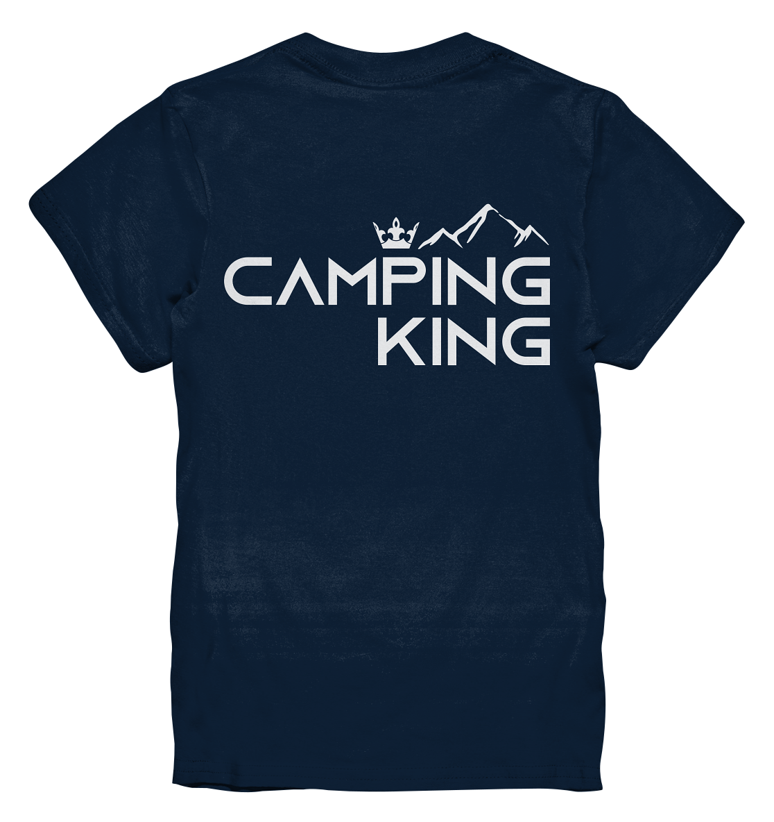 Camping King | Organic Kinder T-Shirt Rückendruck