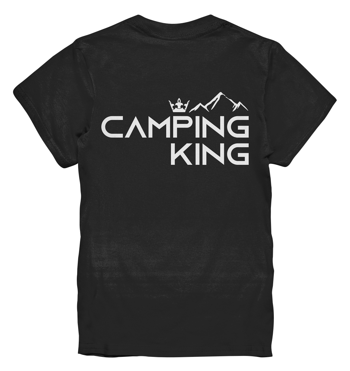 Camping King | Organic Kinder T-Shirt Rückendruck