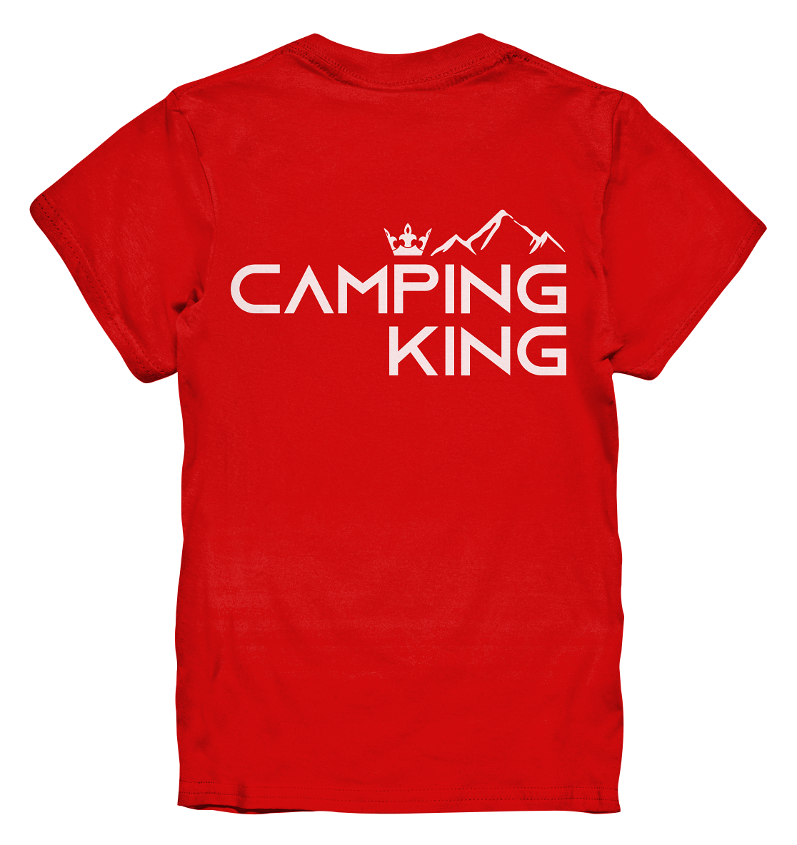 Camping King | Organic Kinder T-Shirt Rückendruck