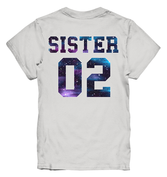 Sister 02 | Kinder Premium T-Shirt Rückendruck