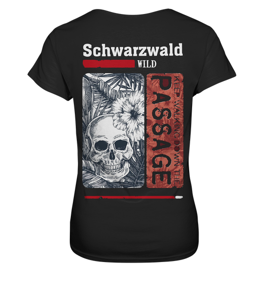 Schwarzwald Wild Passage Skull | Damen Premium Shirt Rückendruck