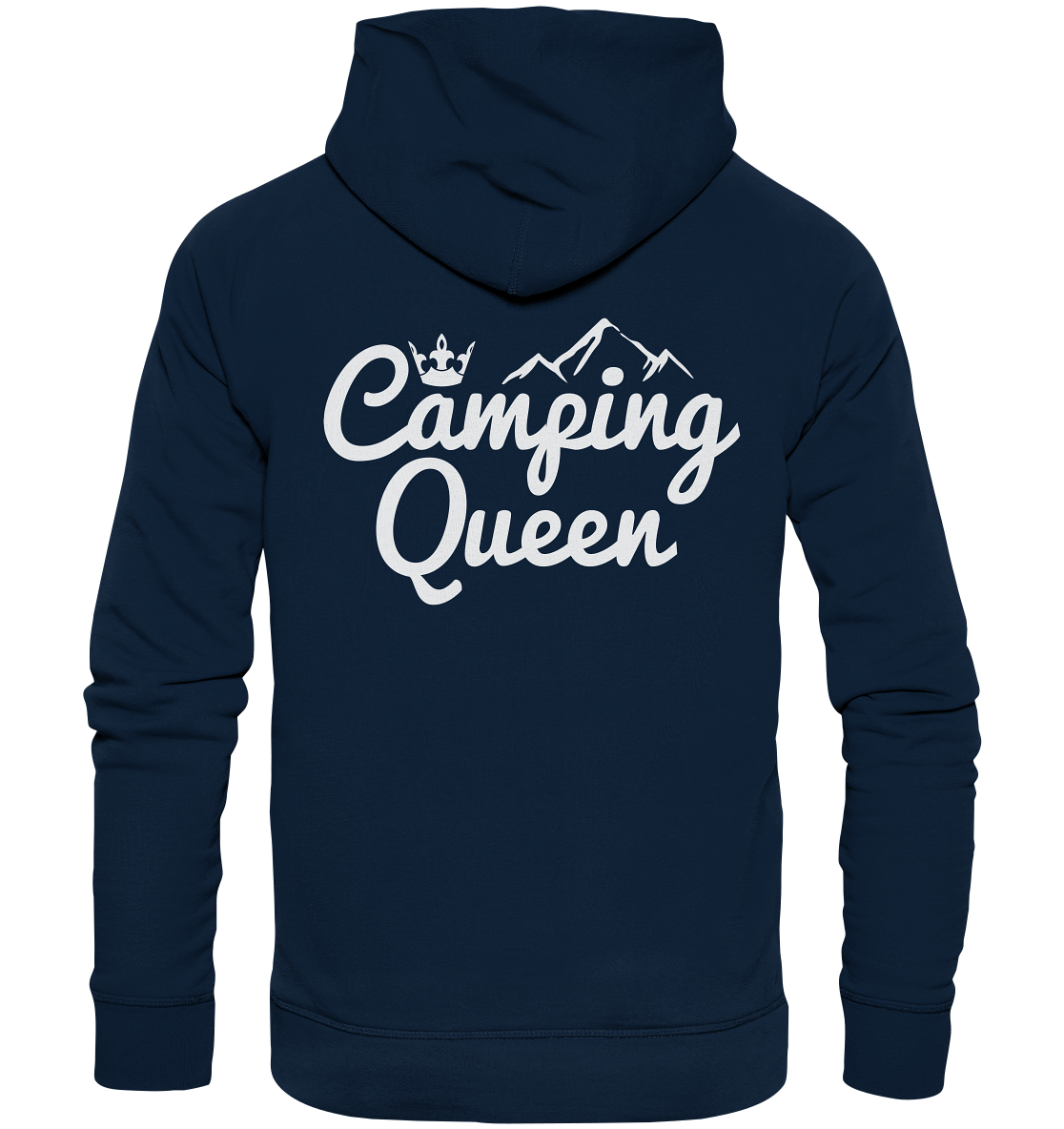 Camping Queen | Organic Hoodie Rückendruck