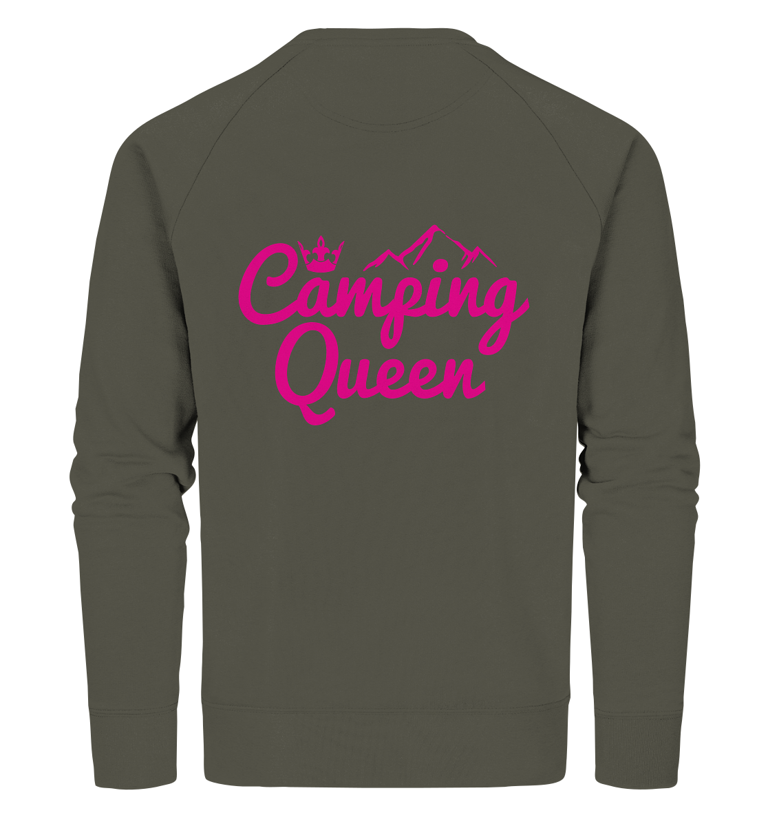 Camping Queen | Organic Sweatshirt Rückendruck