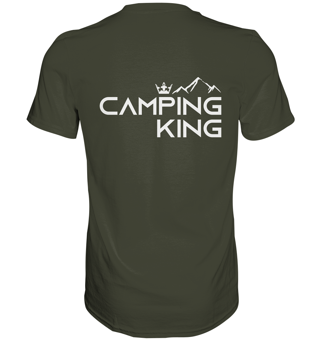 Camping King | Premium T-Shirt Rückendruck