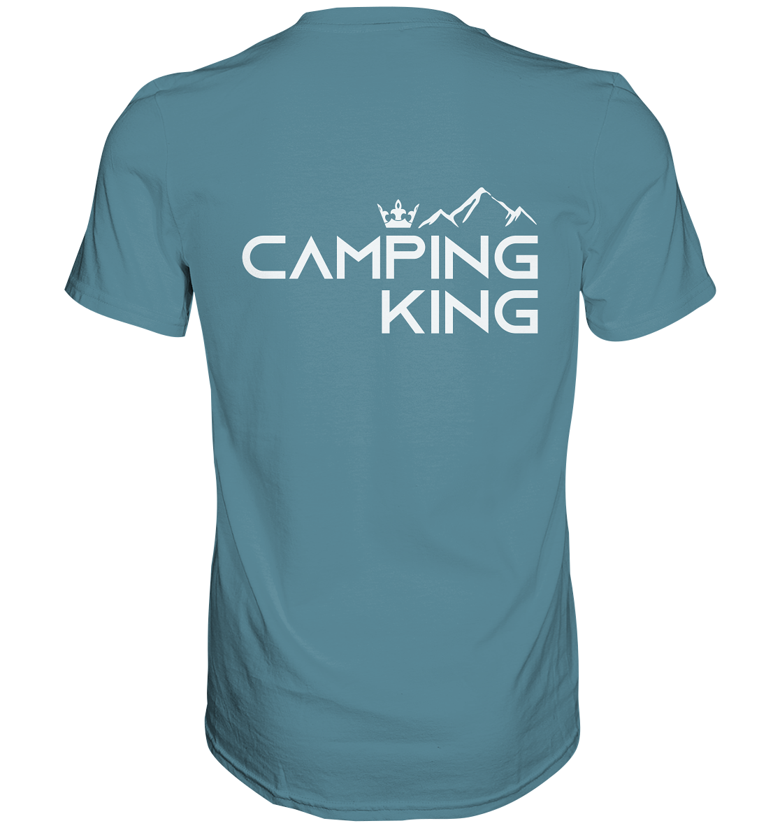 Camping King | Premium T-Shirt Rückendruck