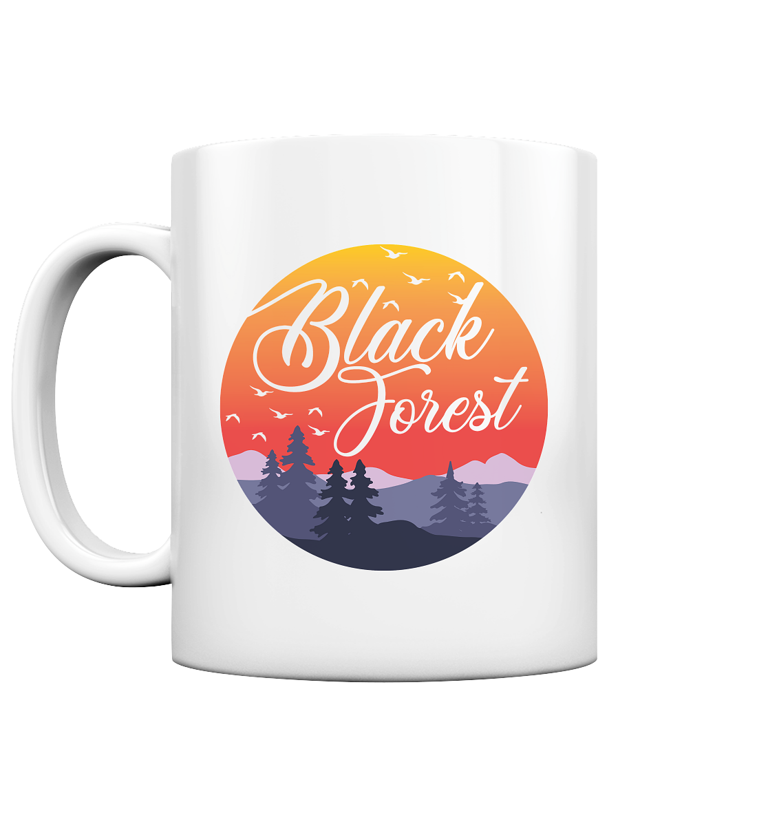 Black Forest Sonnenuntergang | Tasse - Tasse glossy
