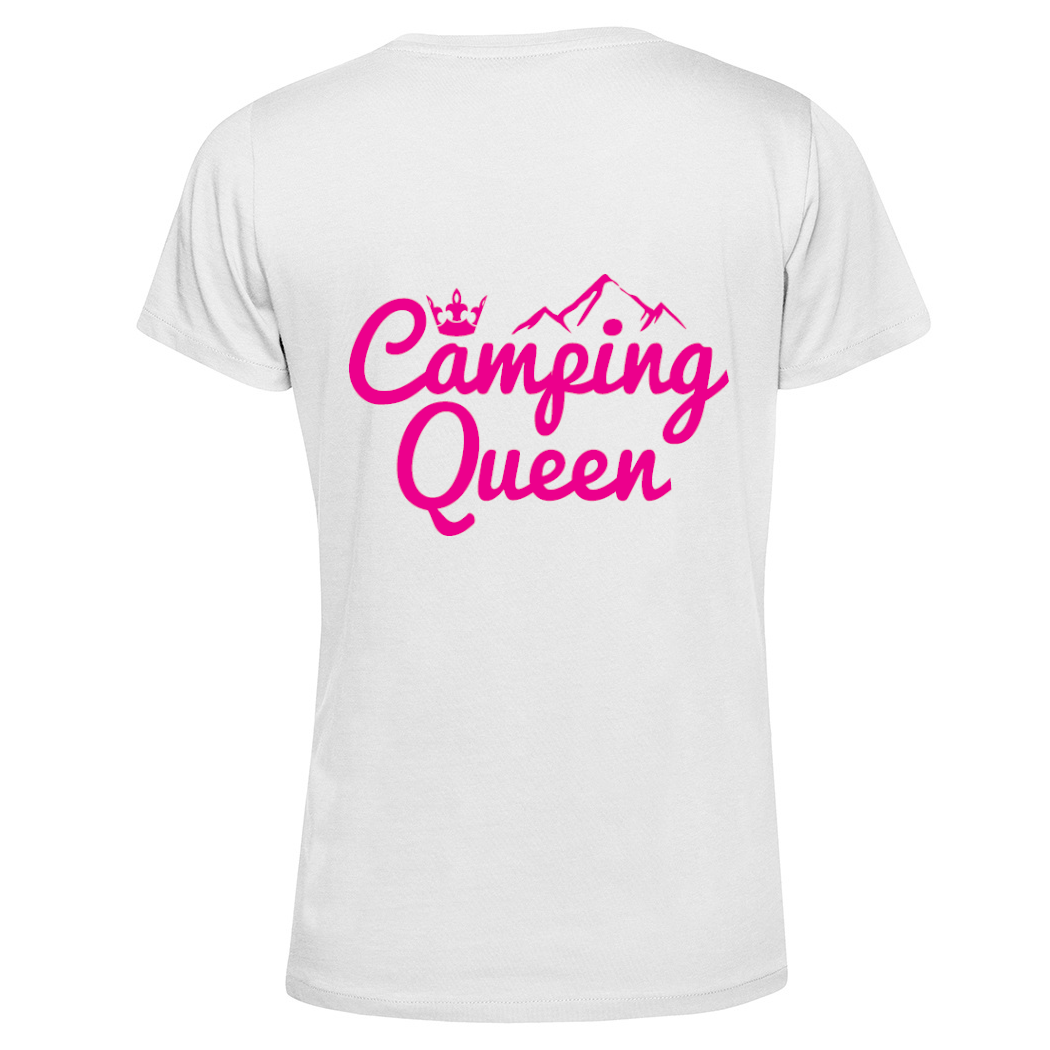 Camping Queen | Organic Damen T-Shirt Rückendruck