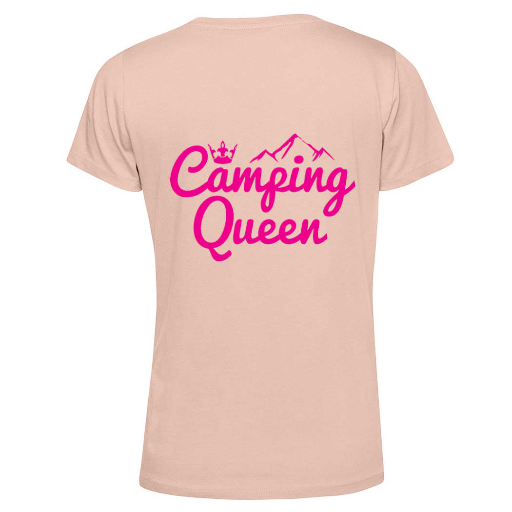 Camping Queen | Organic Damen T-Shirt Rückendruck