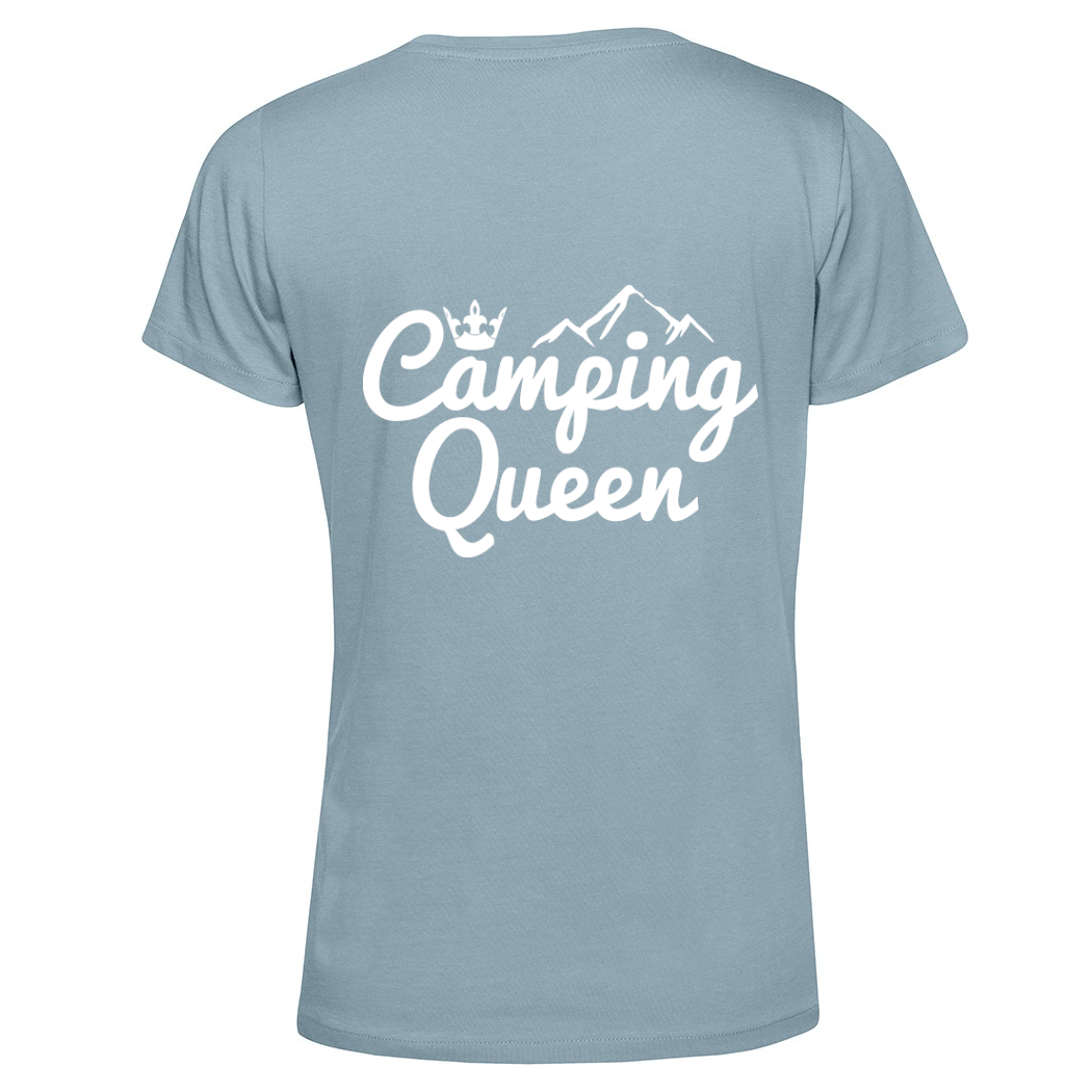 Camping Queen | Organic Damen T-Shirt Rückendruck