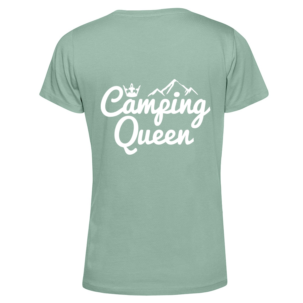 Camping Queen | Organic Damen T-Shirt Rückendruck