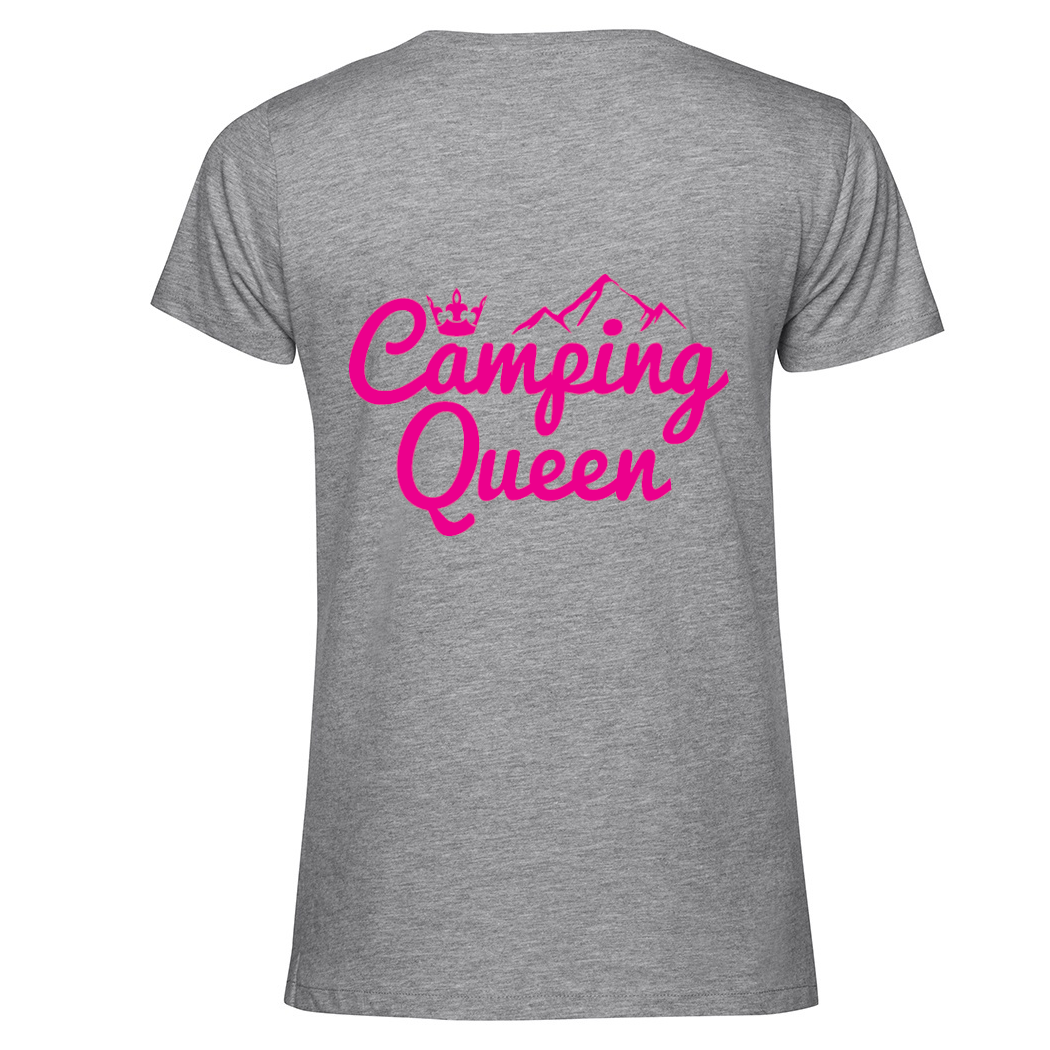 Camping Queen | Organic Damen T-Shirt Rückendruck