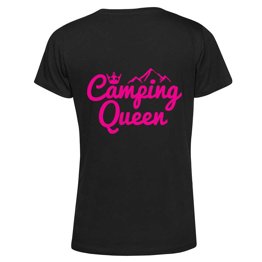 Camping Queen | Organic Damen T-Shirt Rückendruck